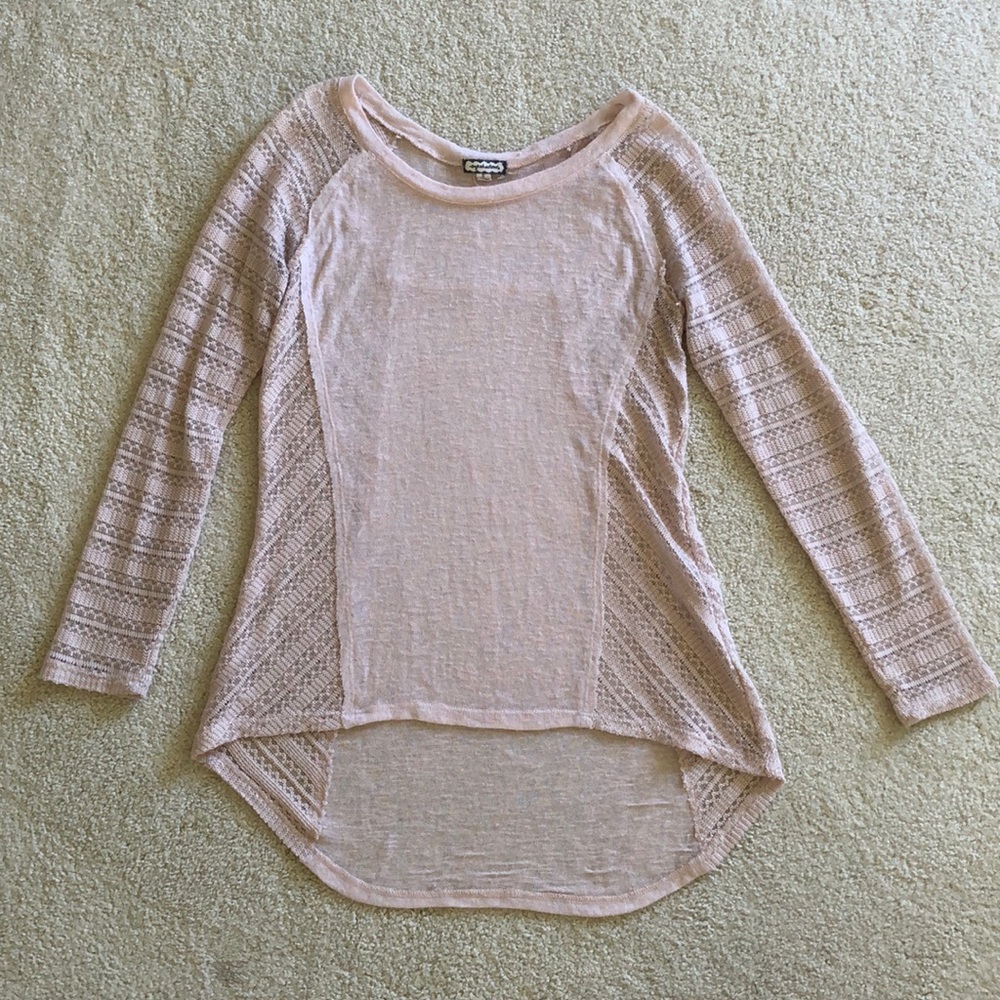 Light pink long sleeve shirt
